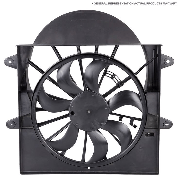 Single Electric Radiator Cooling Fan Assembly with Shroud